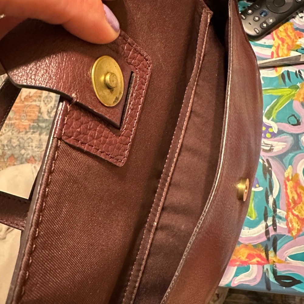 Fossil Burgundy Leather Handbag - Picture 10 of 12